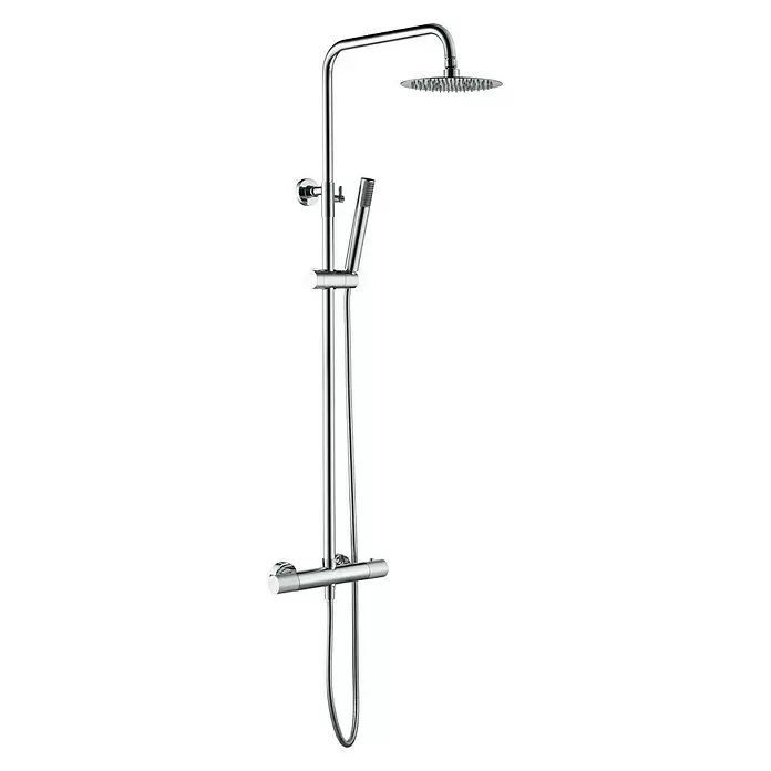 Imex Line Sistema de ducha - Con grifo termostático, Número de tipos de chorro: 1 ud., Cromo - Vista angular