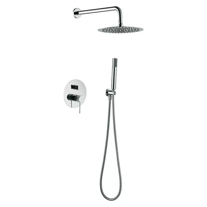 Imex Line Conjunto de ducha empotrado - Con grifo monomando, Cromo - Vista angular