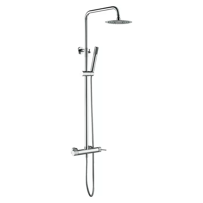 Imex Line Sistema de ducha - Con grifo monomando, Número de tipos de chorro: 1 ud., Cromo - Vista angular