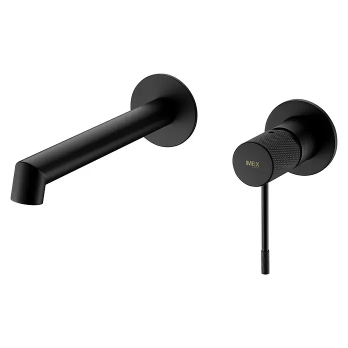 Imex Line Grifo de lavabo empotrado - Negro - Vista angular