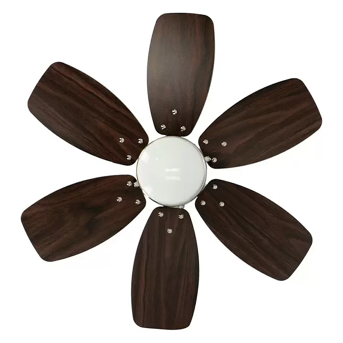 Proklima Stropni ventilator [SI] Claremont - Premer: 76 cm, Mahagonij, 60 W - Pogled od spodaj