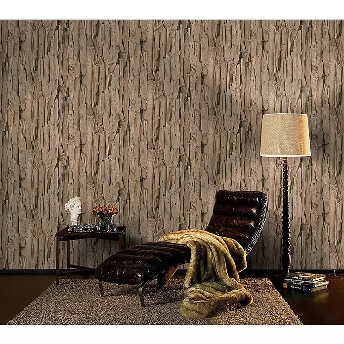 Rasch Vliestapete African Queen II - Natur, Holzoptik, Treibholz, 10,05 x 0,53 m - Stimmungsaufnahme
