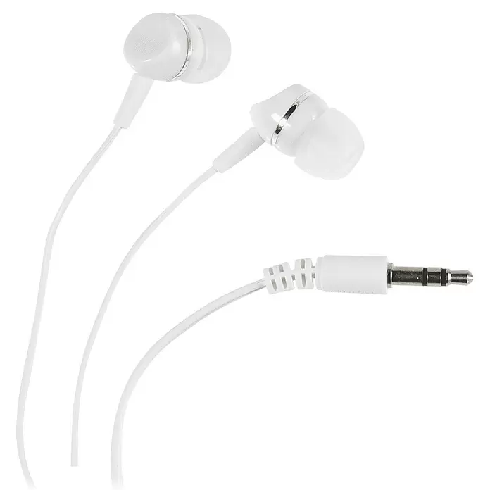 Vivanco Auriculares In Ear Stereo - 1 x jack 3,5 mm, Blanco, Longitud del cable: 1,2 m - Primer plano