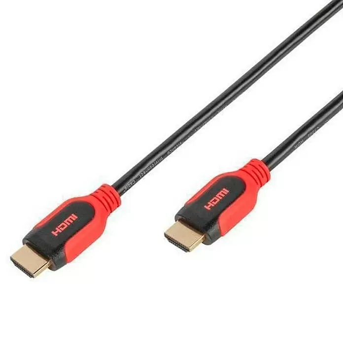 Vivanco Cable HDMI High speed - Longitud del cable: 0,75 m, Rojo - Primer plano