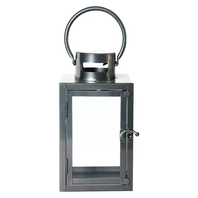 Esschert Design Lanterna - D x Š x V: 13 x 13 x 23 mm, Antracit - Pogled sprijeda