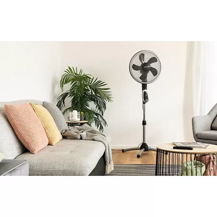 Proklima Standventilator - Silber/Schwarz, Höhe: 148 cm, 55 W - Stimmungsaufnahme