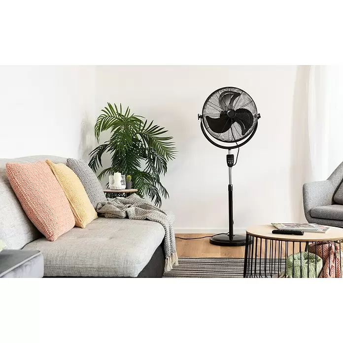 PR Klima Ventilador de pie Speed II - Negro, Diámetro: 45 cm, 100 W, 6.487 m³/h - Foto ambiente