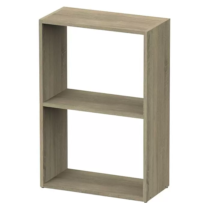 Muebles Pitarch Estantería de madera Tibet - L x An x Al: 24,5 x 50 x 75 cm, Melamina, Roble - Vista angular