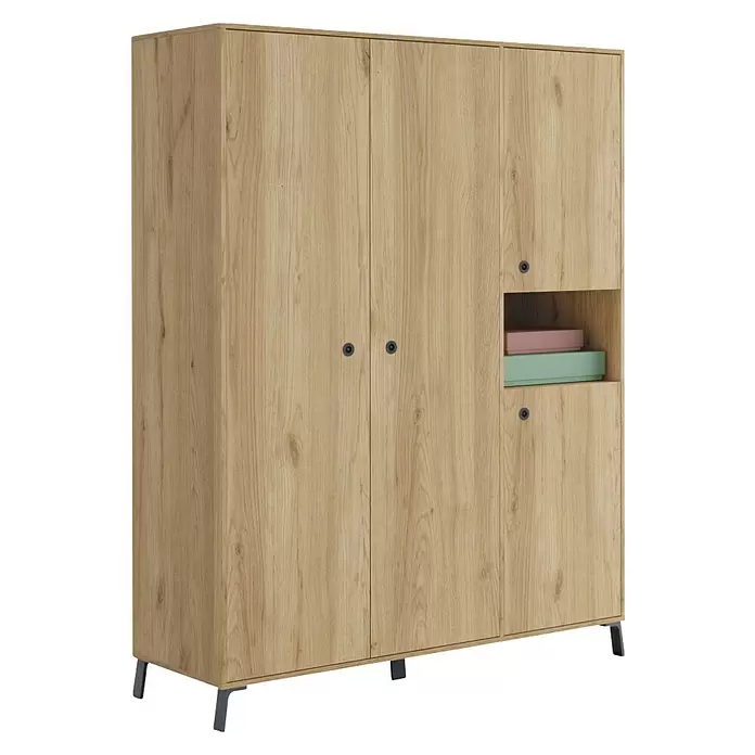Muebles Pitarch Armario para ropa Camila - L x An x Al: 55 x 150 x 200 cm, Roble - Vista angular