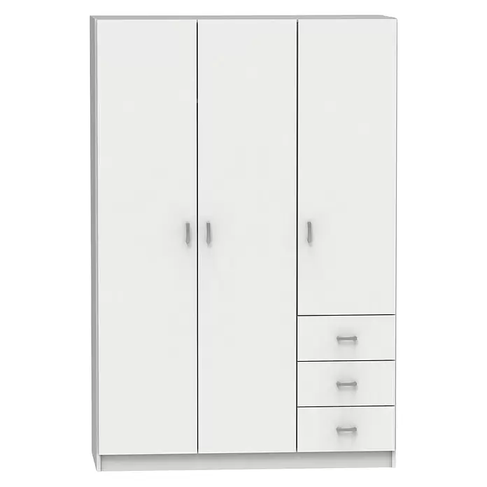 Muebles Pitarch Armario para ropa Turín - L x An x Al: 50 x 120 x 180 cm, Blanco - Vista frontal
