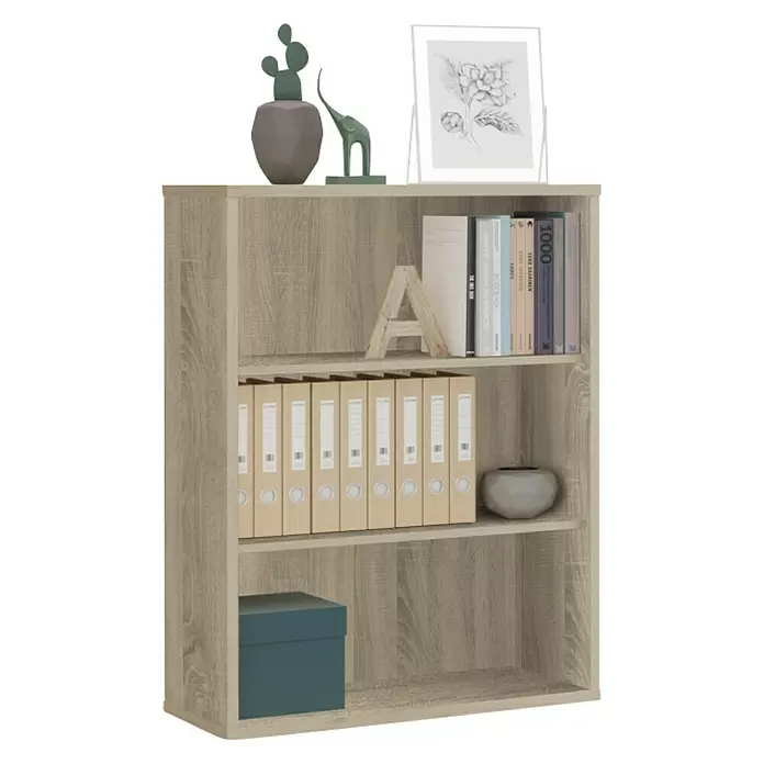 Muebles Pitarch Estantería de madera - L x An x Al: 33 x 75,5 x 99,5 cm, Roble - Vista angular