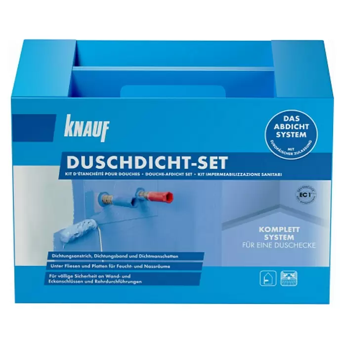 Knauf Duschdicht-Set - 4 -tlg., Bitumenfrei, Lösemittelfrei - Vorderansicht