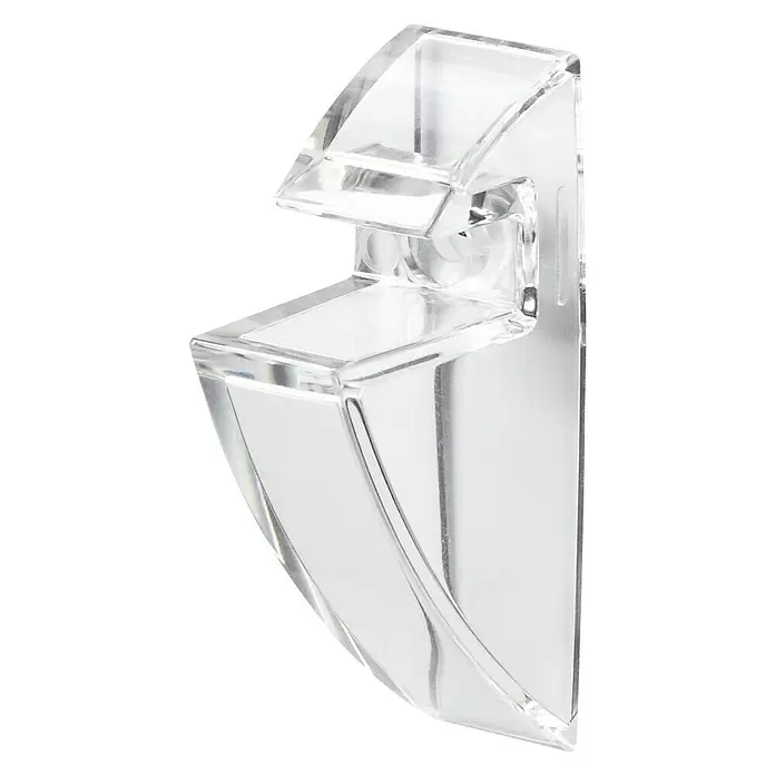 Dolle Wandregalhalter - Passend für: Regalbodenstärke 8 mm, Transparent - Diagonale Ansicht