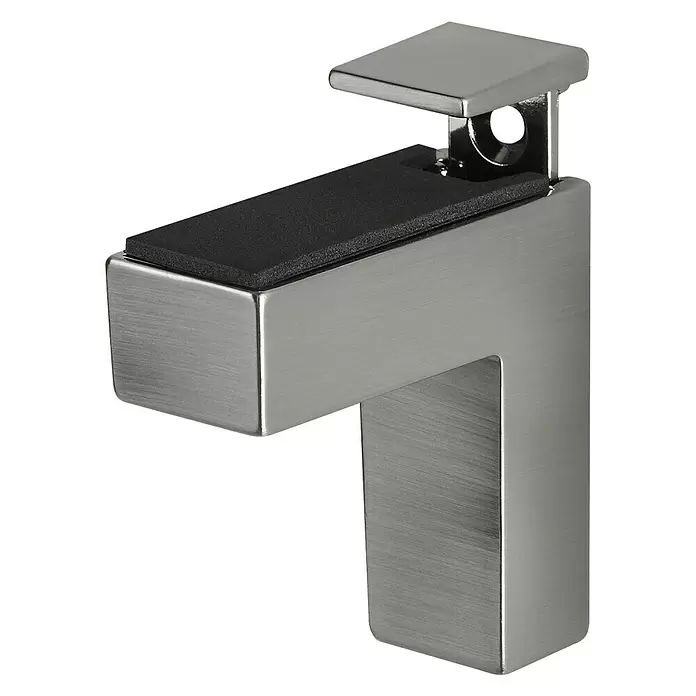 Dolle Wandregalhalter-Set Eliot - Belastbarkeit: 25 kg, Passend für: Regalbodenstärke 6 - 40 mm, Edelstahloptik, 2 Stk. - Diagonale Ansicht
