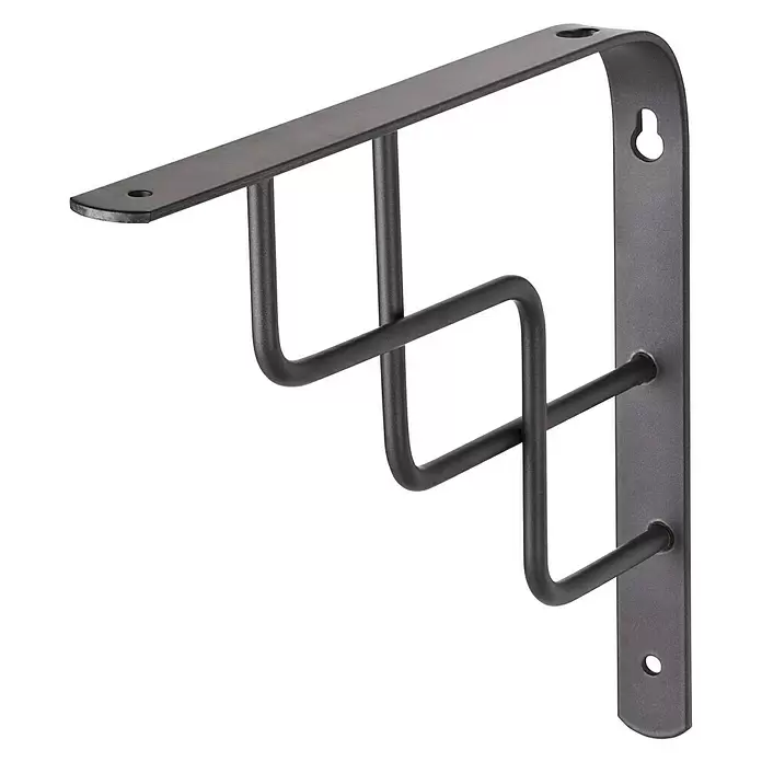 Stegkonsole Stairs - B x H: 180 x 230 mm, Anthrazit - Diagonale Ansicht