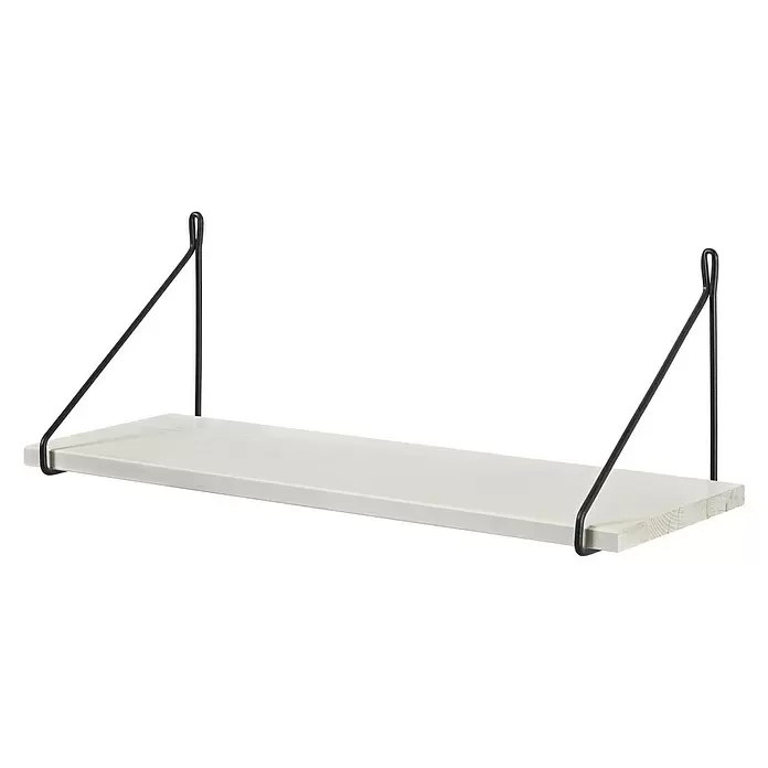 Dolle Wandregal-Set Filo - L x B x S: 60 x 20 x 1,9 cm, Weiß - Diagonale Ansicht