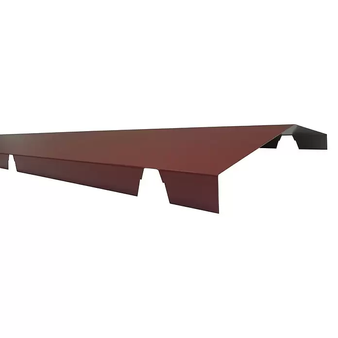 Cumbrera de placa Soditer - Rojo, Largo: 2,2 m - Vista angular