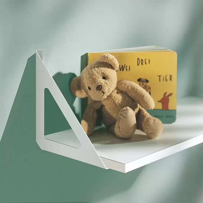 Dolle Wandregal-Set Triangolo - L x B x S: 80 x 25 x 1,9 cm, Weiß - Stimmungsaufnahme