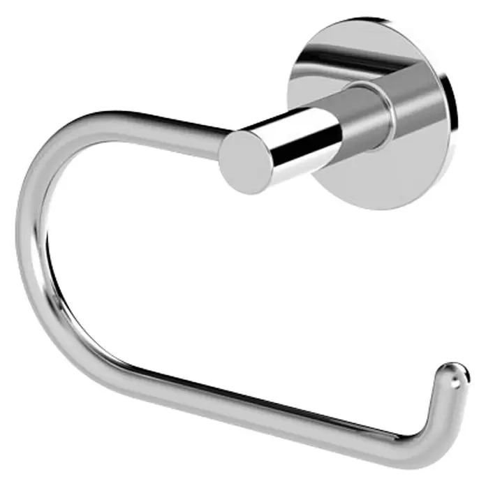 Toilettenpapierhalter Vida - Ohne Deckel, Chrom, Glänzend - Diagonale Ansicht