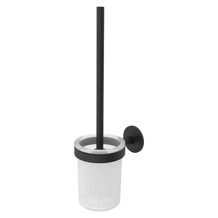 WC-Bürstengarnitur Nero - Metall, Schwarz - Diagonale Ansicht