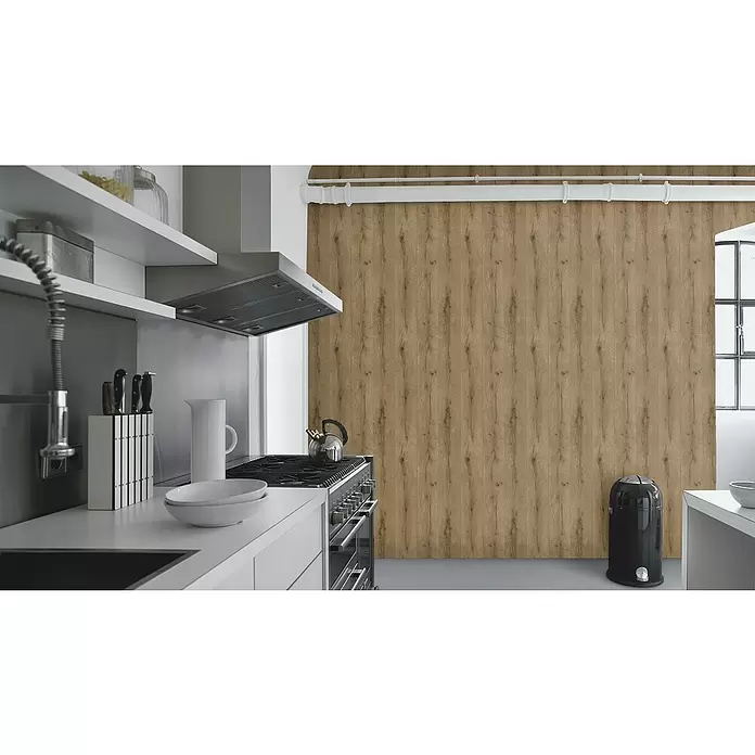 Rasch Vliestapete Holz I - Natur, Holzoptik, 10,05 x 0,53 m - Stimmungsaufnahme