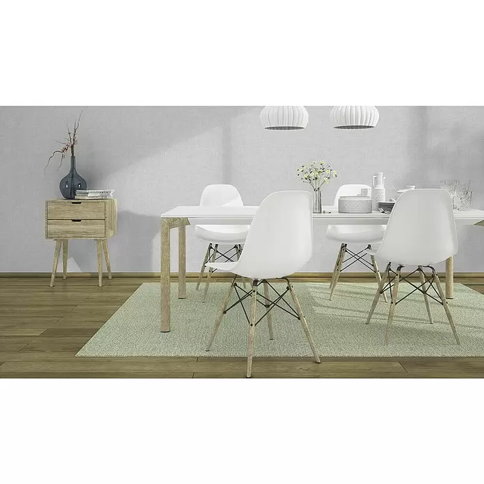 Rasch Vliestapete - Grau, Lebendige Struktur, Uni, 10,05 x 0,53 m - Stimmungsaufnahme