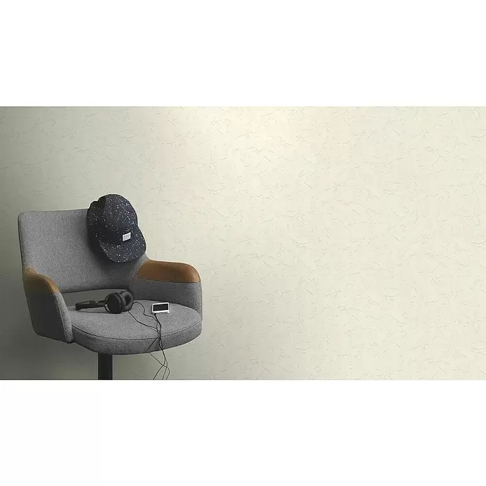 Rasch Vliestapete - Weiß, Putzoptik, 10,05 x 0,53 m - Stimmungsaufnahme