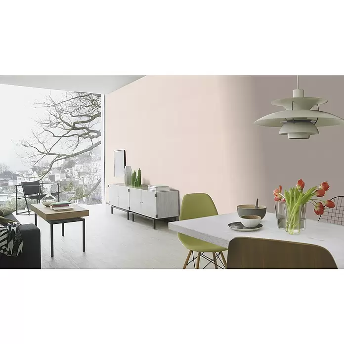 Rasch Vliestapete Flitter - Rosa, Uni, 10,05 x 0,53 m - Stimmungsaufnahme