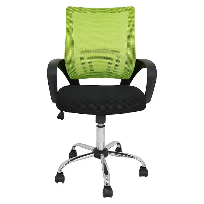 Silla de oficina Martina - Verde, Ruedas - Vista frontal