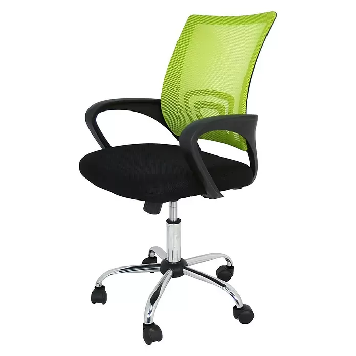 Silla de oficina Martina - Verde, Ruedas - Vista angular