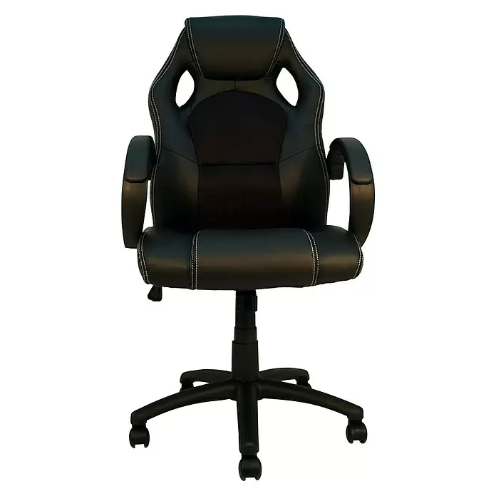 Silla de oficina Olimpia - Negro, Reposabrazos - Vista frontal