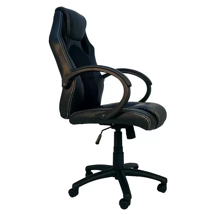 Silla de oficina Olimpia - Negro, Reposabrazos - Vista angular