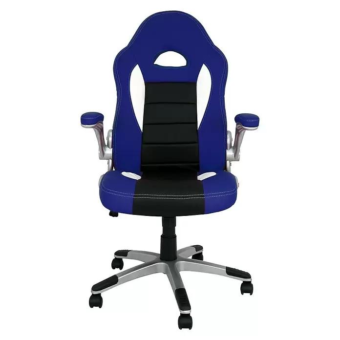 Silla de oficina Victoria - Azul/Negro, Reposacabezas - Vista frontal