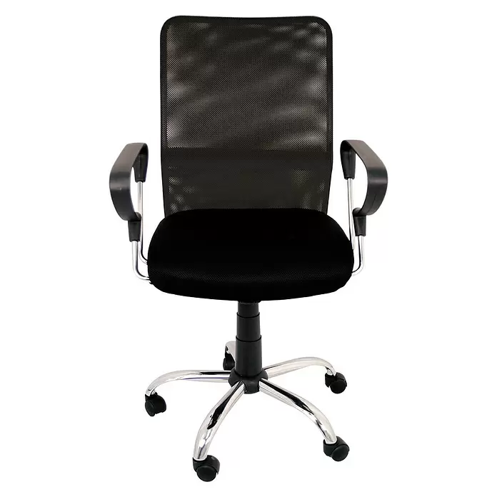 Silla de oficina Helena - Negro, Reposabrazos - Vista frontal