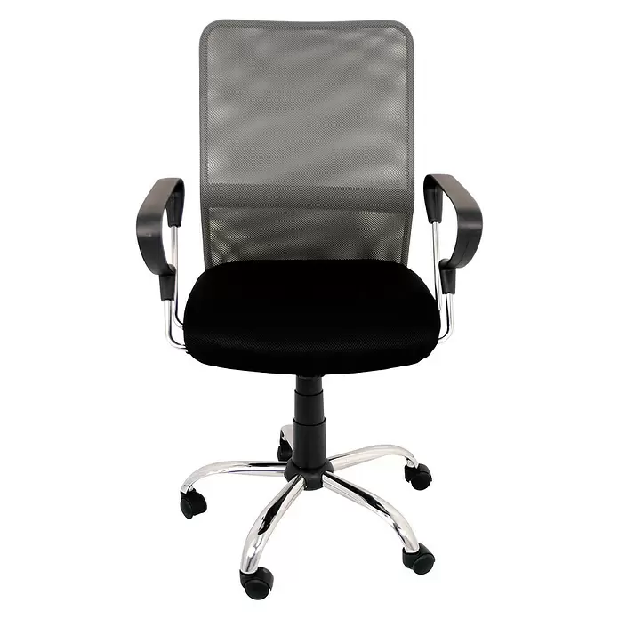 Silla de oficina Helena - Gris, Reposabrazos - Vista frontal