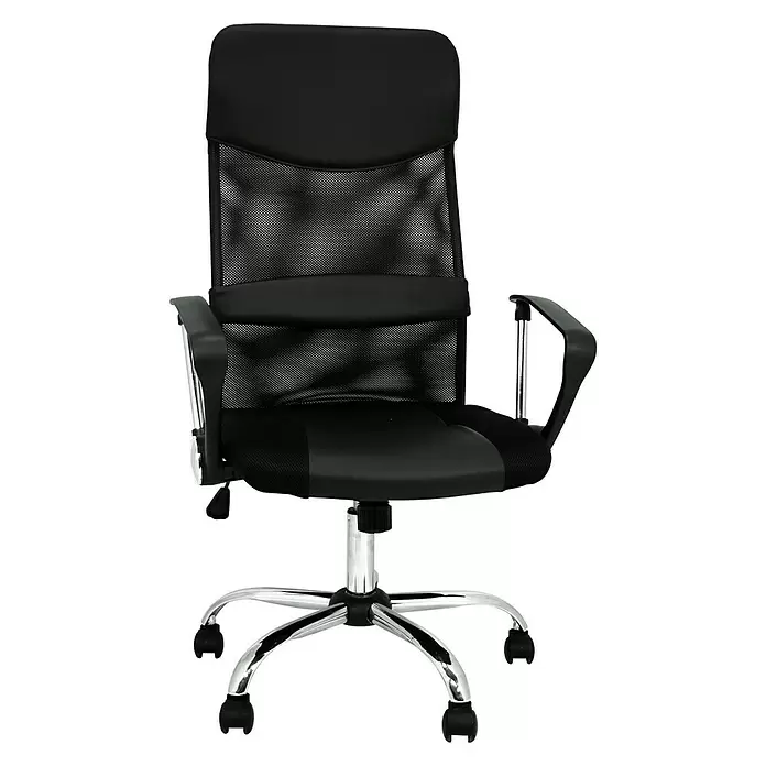 Silla de oficina Dafne - Negro, Reposacabezas - Vista angular