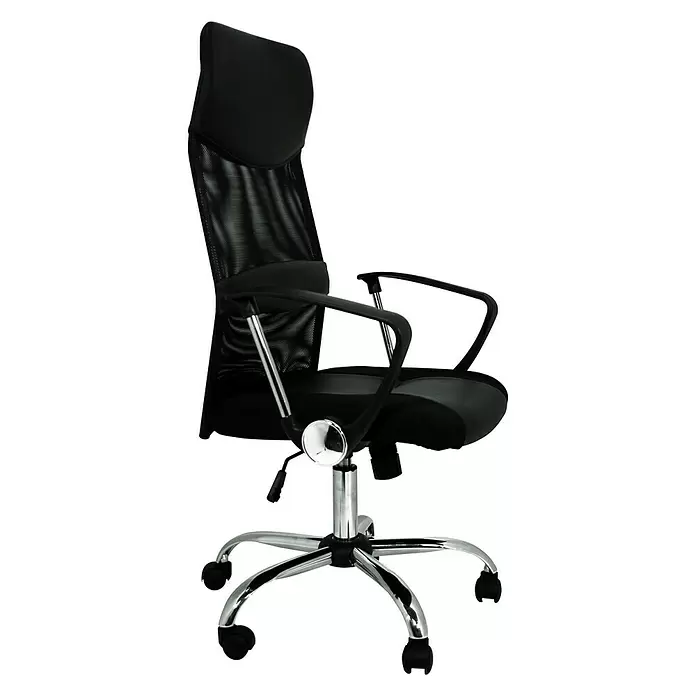 Silla de oficina Dafne - Negro, Reposacabezas - Vista angular