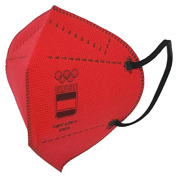 Mascarilla AIRNATECH Plus COE 2021 - Rojo, Lavable, 5 ud. - Vista angular