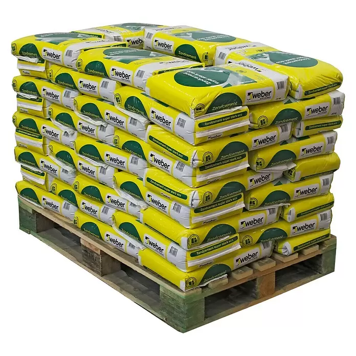 SG Weber Beamix Zandcementmortel - 20 kg, Grijs - Diagonaal zicht