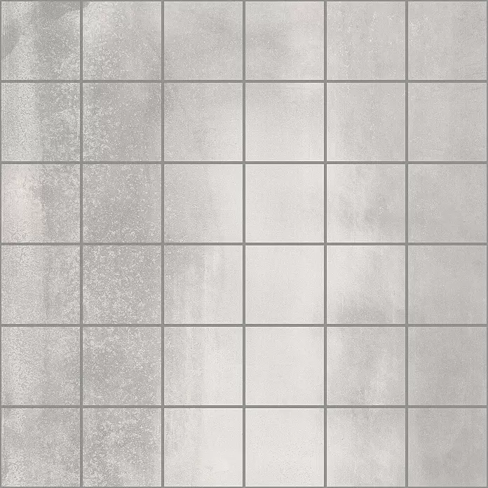 Oxyd Mosaikfliese Oxyd - 30 x 30 cm, Silbergrau, Schimmernd - Detailaufnahme
