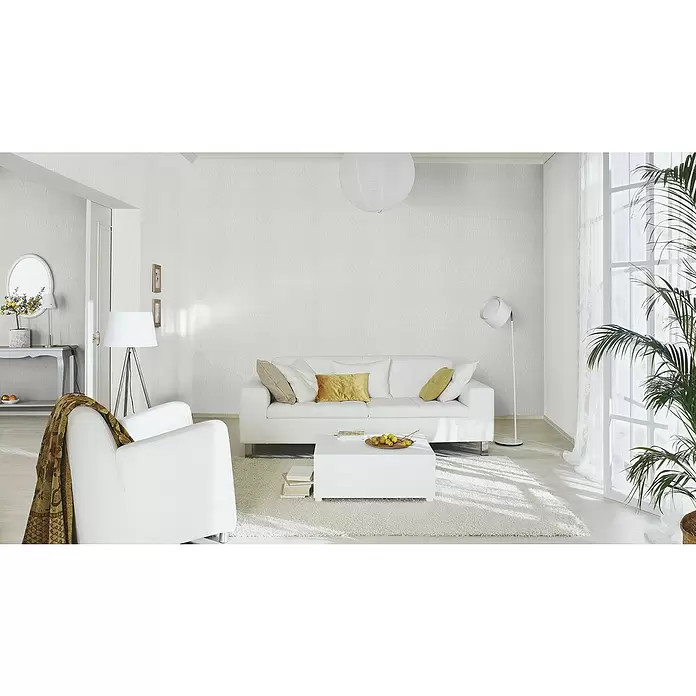 Rasch Trianon Vliestapete - Grau, Uni, 10,05 x 0,53 m - Stimmungsaufnahme