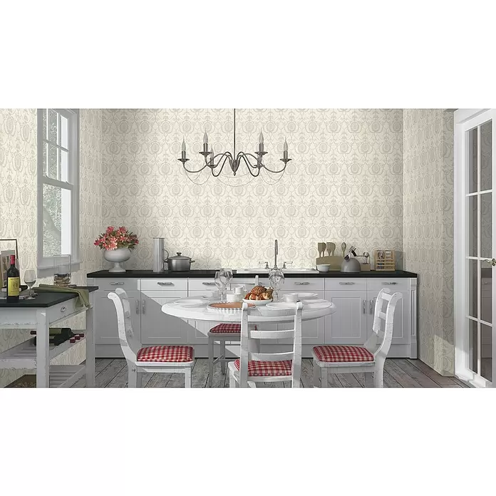 Rasch Trianon Vliestapete II - Altrosé, Ornament, 10,05 x 0,53 m - Stimmungsaufnahme