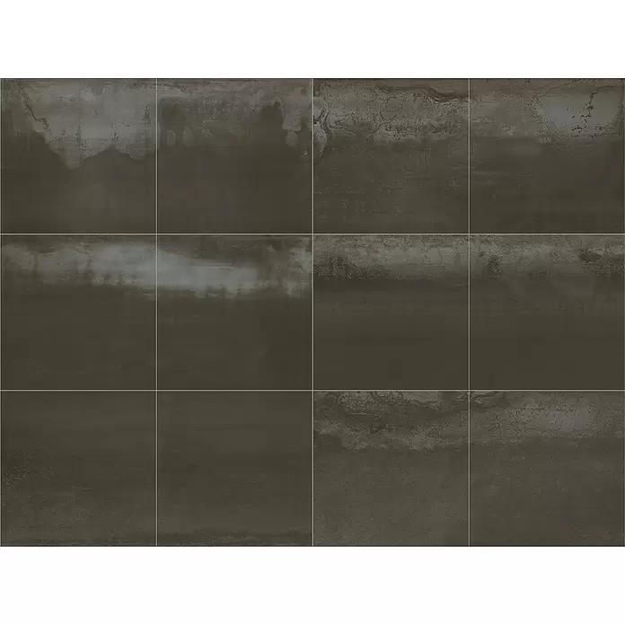 Oxyd Feinsteinzeugfliese Oxyd - 60 x 60 cm, Schwarz, Schimmernd - Detailaufnahme