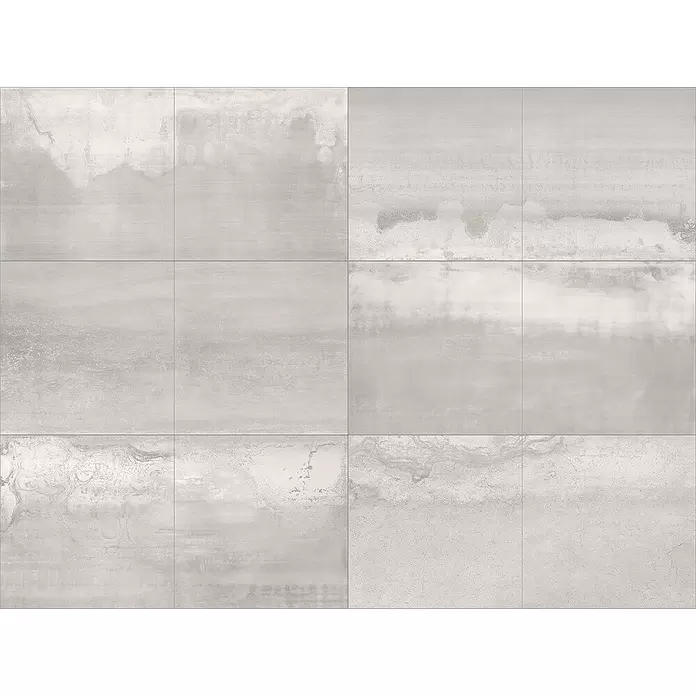 Oxyd Feinsteinzeugfliese Oxyd - 60 x 60 cm, Silbergrau, Schimmernd - Detailaufnahme