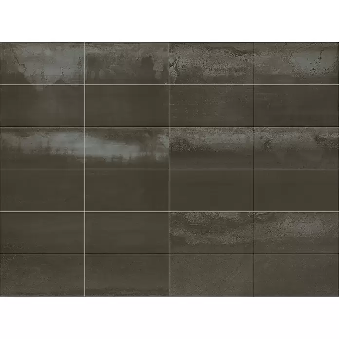 Oxyd Feinsteinzeugfliese Oxyd - 30 x 60 cm, Schwarz, Schimmernd - Detailaufnahme