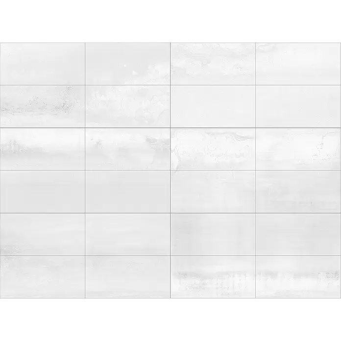 Oxyd Feinsteinzeugfliese Oxyd - 30 x 60 cm, Weiß, Schimmernd - Detailaufnahme