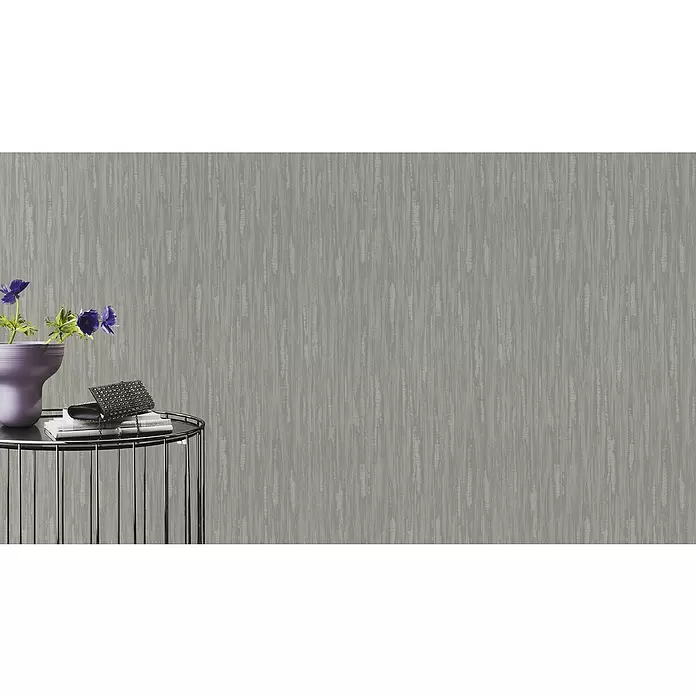 Rasch BARBARA Home Collection II Vliestapete - Grau/Silber, Holzoptik, 10,05 x 0,53 m - Stimmungsaufnahme