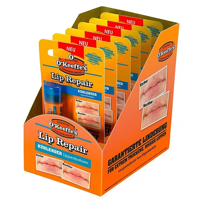 O'Keeffe's Lippenbalsam Lip Repair - Stick, Kühlend - Diagonale Ansicht