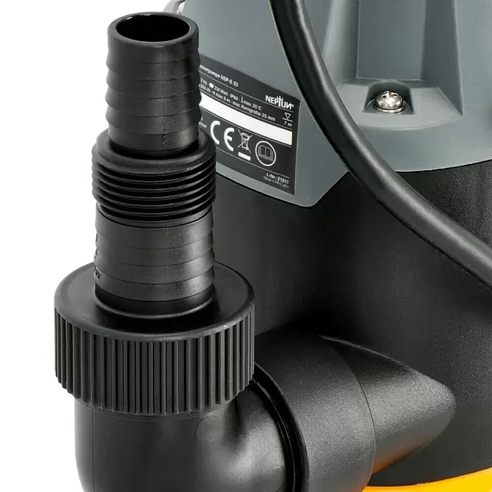 Neptun Schmutzwasserpumpe NSP-E 33 - 330 W, Max. Fördermenge: 9.500 l/h - Detailaufnahme