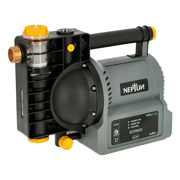 Neptun Hauswasserautomat 28238520 - 1.200 W, Max. Fördermenge: 4.600 l/h, Max. Druck: 5 bar - Diagonale Ansicht